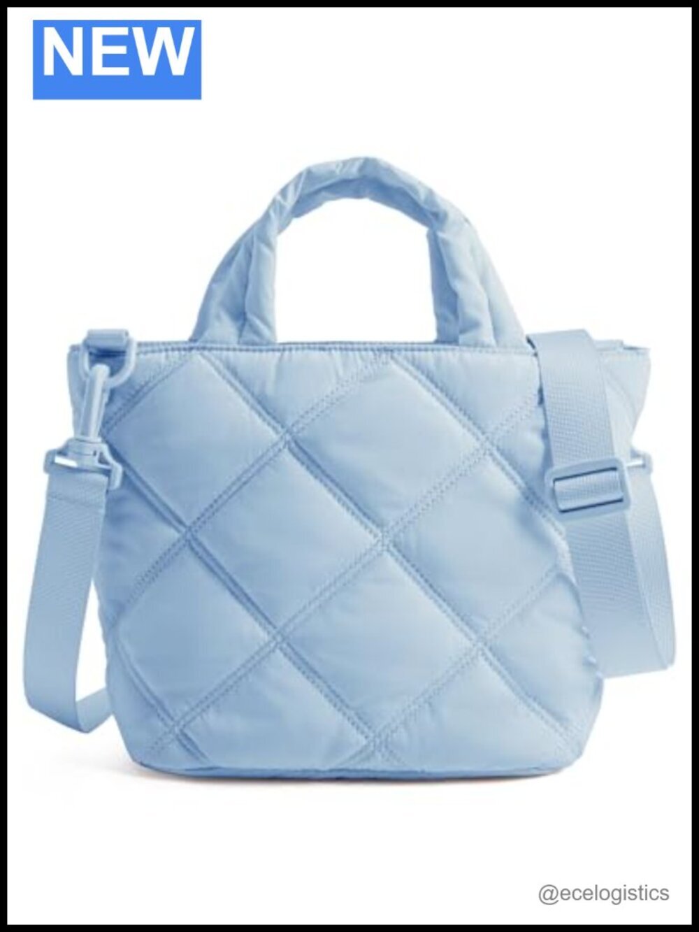 Lightweight Quilted Puffer Crossbody Bag for Women, Travel Handbag
